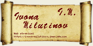 Ivona Milutinov vizit kartica